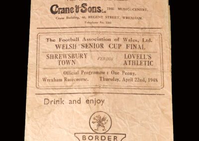 Welsh Cup Final 22.04.1948 (Shrews v Lovells)
