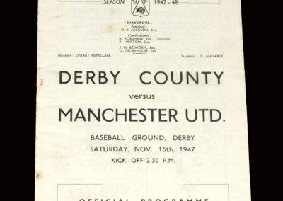 Derby v Man Utd 15.11.1947