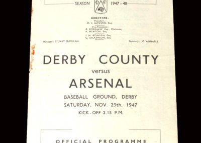 Derby v Arsenal 29.11.1947