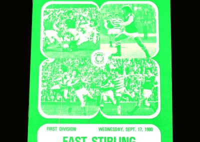 Hibs v East Stirling 17.09.1980