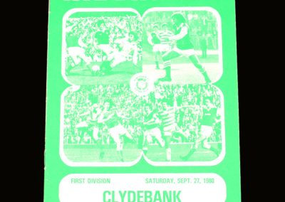 Hibs v Clydebank 27.09.1980