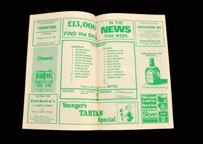 Hibs v Falkirk 11.10.1980 - Best's last game