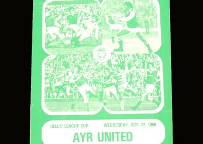 Hibs v Ayr United 22.10.1980 -Scottish League Cup Quarter Final 2nd Leg - Describes Best's last game