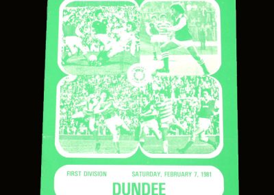 Hibs v Dundee 07.02.1981 - Gone but still on cover