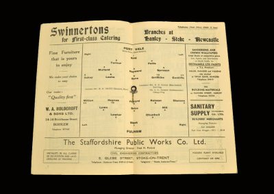 Port Vale v Fulham 27.12.1954