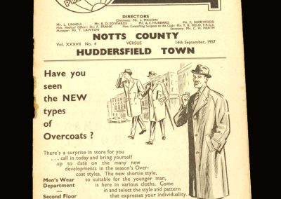 Notts County v Huddersfield 14.09.1957