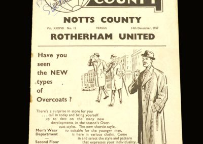 Notts County v Rotherham 14.12.1957