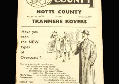 Notts County v Tranmere 04.01.1958 - FA Cup 3rd Round