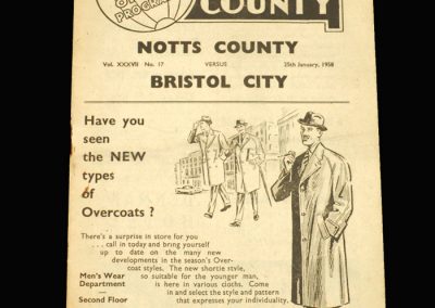Notts County v Bristol City 25.01.1958 FA Cup 4th Round
