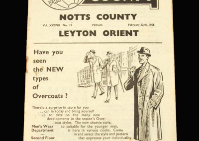 Notts County v Leyton Orient 22.02.1958