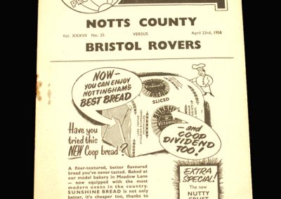 Notts County v Bristol Rovers 23.04.1958