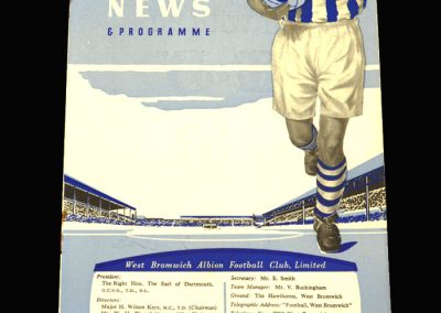 West Brom v CDSA Moscow 29.10.1957
