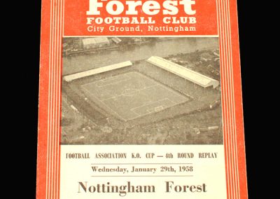 West Brom v Notts Forest 29.01.1958 FA Cup 4th Round Replay