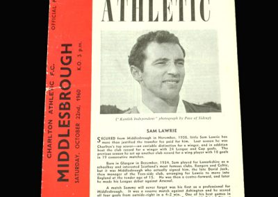Charlton v Middlesbrough 22.10.1960