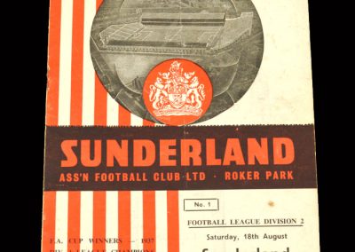 Sunderland v Middlesbrough 18.08.1962