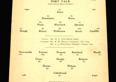 Port Vale v Brentford 24.03.1958