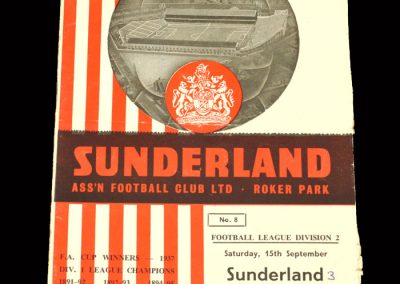 Sunderland v Luton 15.09.1962
