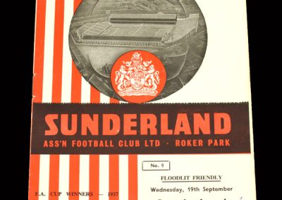 Sunderland v Standard Liege 19.09.1962 (Friendly)