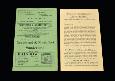 Sunderland v Gravesend & Northfleet (Ebbsfleet United) 12.02.1963 - FA Cup 2nd Round