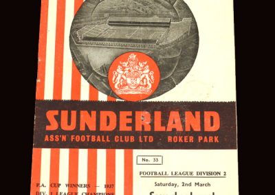 Sunderland v Newcastle 02.03.1963