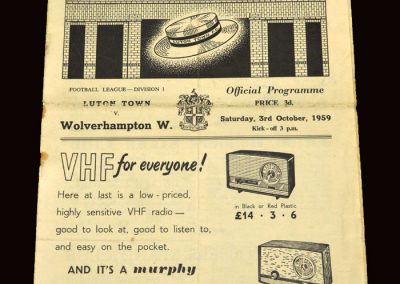 Wolves v Luton 03.10.1959