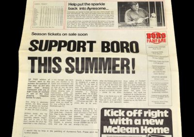 Middlesbrough v Cambridge (Middlesbrough Fanfare) 07.05.1983