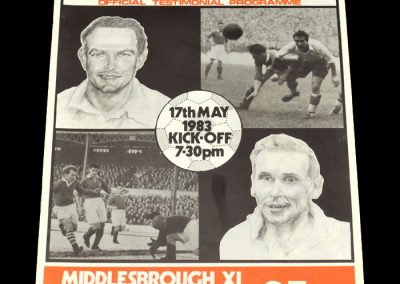 Middlesbrough 11 v England 11 17.05.1983 - Wilf Mannion and George Hardwick Testimonial
