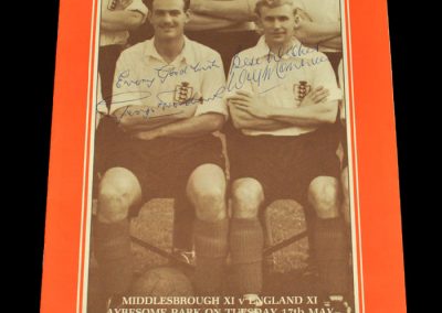 Middlesbrough 11 v England 11 17.05.1983 - Wilf Mannion and George Hardwick Testimonial