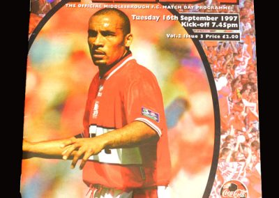 Middlesbrough v Barnet 16.09.1997 - League Cup 2nd Round 1st Leg
