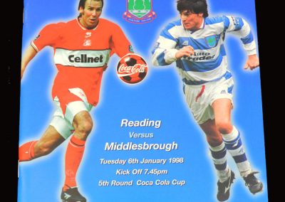 Middlesbrough v Reading 06.01.1998 - League Cup 5th Round