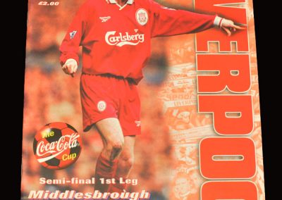 Middlesbrough v Liverpool 27.01.1998 - League Cup Semi Final 1st Leg