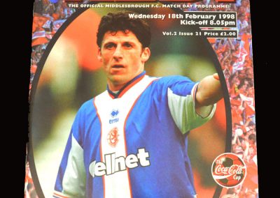 Middlesbrough v Liverpool 18.02.1998 - League Cup Semi Final 2nd Leg