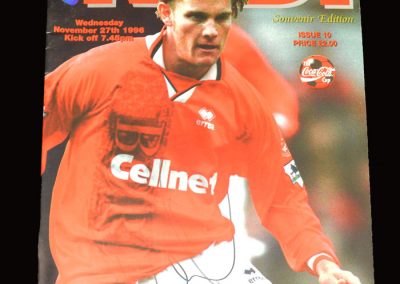 Middlesbrough v Newcastle 27.11.1996 - League Cup 27.11.1996