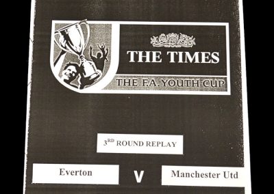 Man Utd Youth v Everton Youth 06.01.1999 - FA Youth Cup 3rd Round Replay