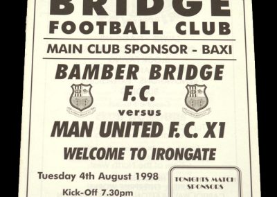Man Utd v Bamber Bridge 04.08.1998 - Friendly