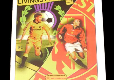 Man Utd v Livingston 27.10.1998 - Friendly