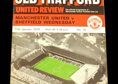 Man Utd v Sheff Wed 11.01.1975