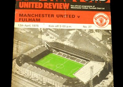 Man Utd v Fulham 12.04.1975
