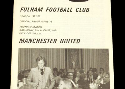 Man Utd v Fulham 07.08.1971 - Friendly