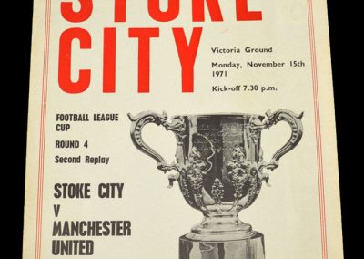 Man Utd v Stoke 15.11.1971 - League Cup 4th Round 2nd Replay