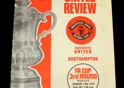 Man Utd v Southampton 19.01.1972 - FA Cup 3rd Round Replay