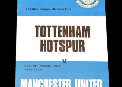 Man Utd v Spurs 04.03.1972