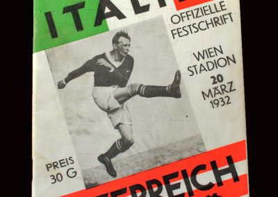 Austria v Italy 20.03.1932