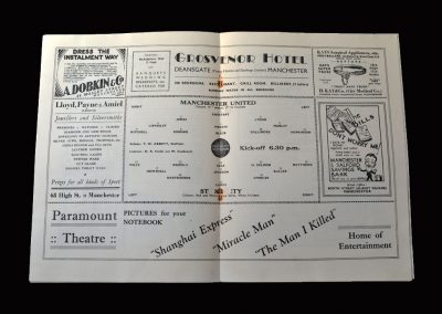Man Utd Reserves v Stoke Reserves 31.08.1932 (Matthews)