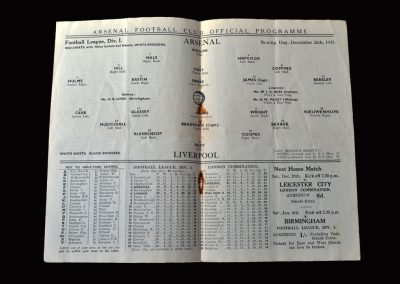 Arsenal v Liverpool 26.12.1935