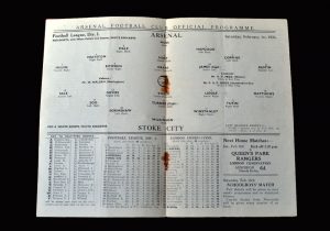 Arsenal v Stoke 01.02.1936