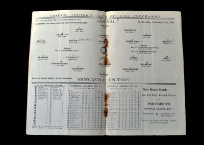 Arsenal v Newcastle 19.02.1936 - FA Cup 5th Round Replay