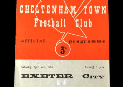 Cheltenham Town v Exeter City Reserves 02.04.1955