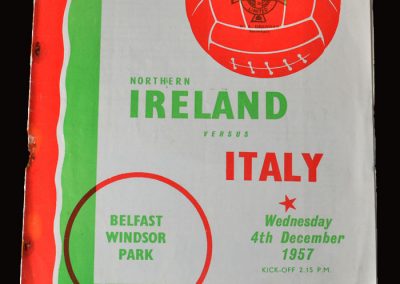 Northern Ireland v Italy 04.12.1957