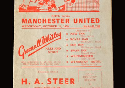 Man Utd v Rhyl 14.10.1959